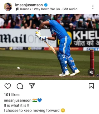 Sanju Samson Instagram