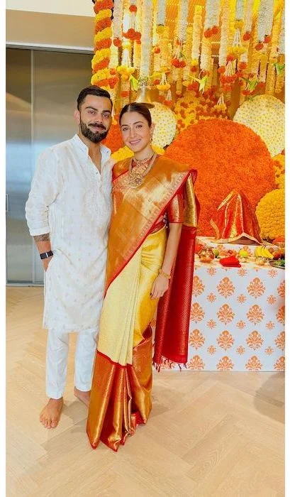 Virat Kohli, Anushka Sharma at the Ganesh Puja 2