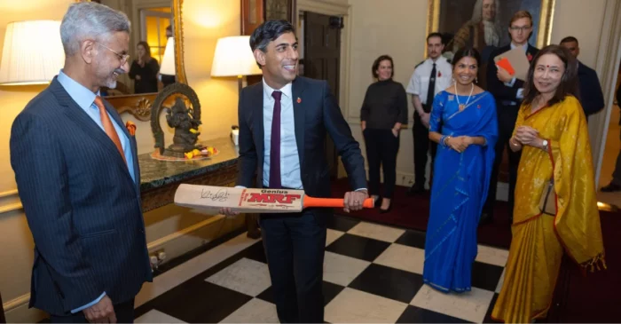 India Foreign minister S. Jaishankar gifts Virat Kohli signed bat to UK PM Rishi Sunak