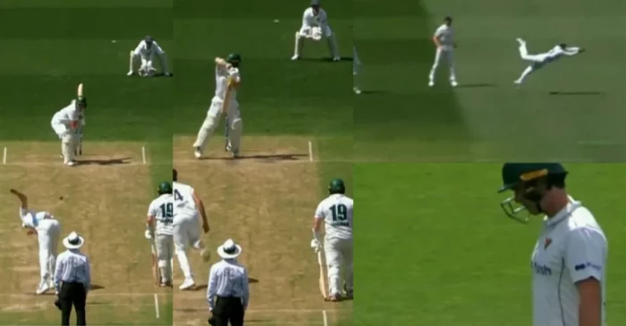 WATCH: Jason Sangha replicates Cameron Green’s airborne one-handed catch during the Sheffield Shield game