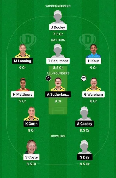 MR-W vs MS-W Dream11 Team for today's match