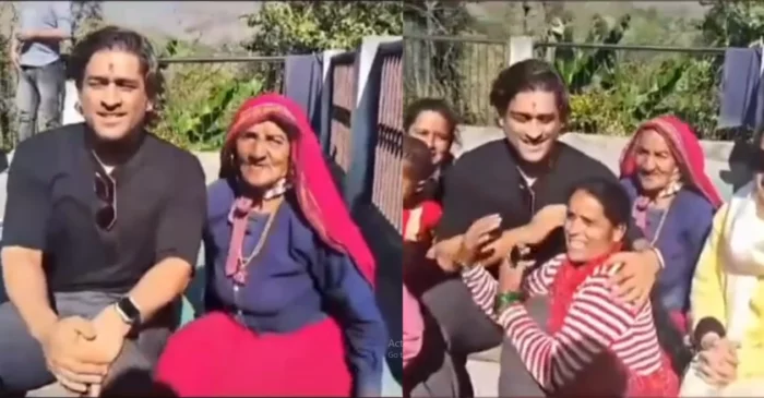 WATCH: MS Dhoni visits his ancestral village, gets clicked with the natives