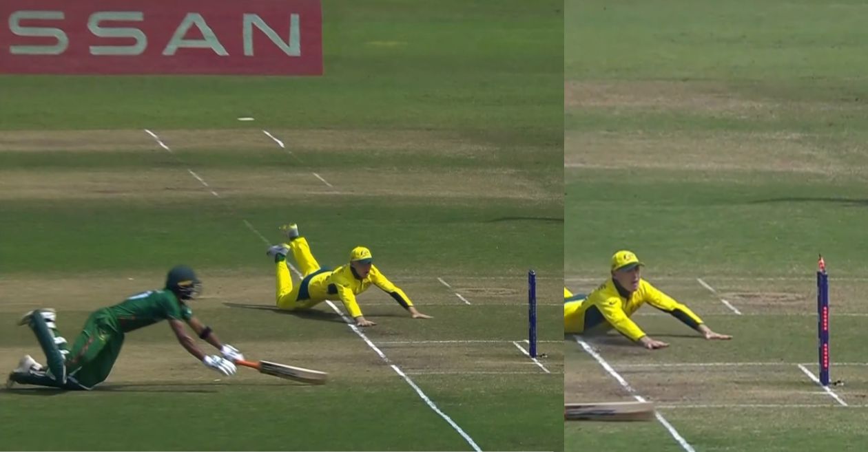 WATCH: Marnus Labuschagne mirrors Jonty Rhodes with a stunning run-out to dismiss Mahmudullah in AUS vs BAN ODI World Cup 2023 clash