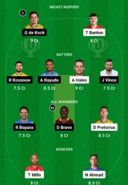 TAD vs DB Dream11 Team