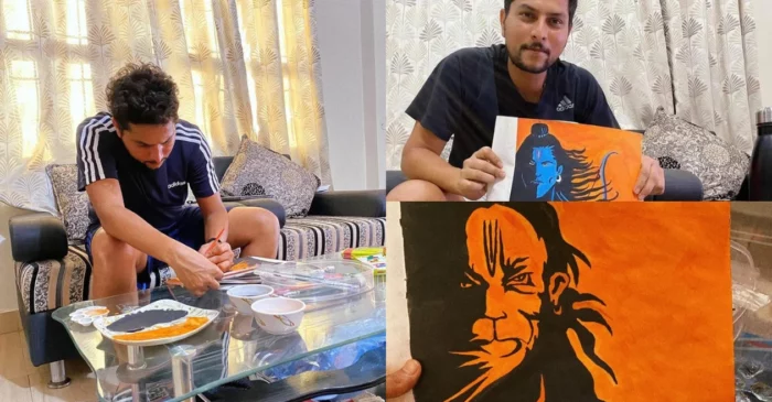 Kuldeep Yadav paints Lord Ram and Hanuman portraits ahead of Shri Ram Mandir consecration; pictures go viral