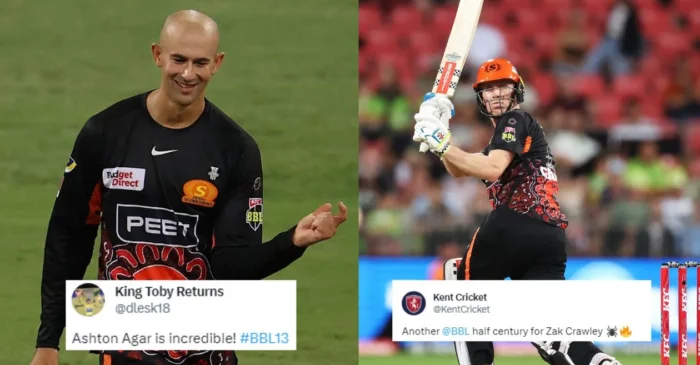 Twitter reactions: Ashton Agar, Zak Crawley sizzle in Perth Scorchers’ thrilling win over Sydney Thunder – BBL|13