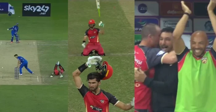 WATCH: Shaeen Afridi’s wild bat flip celebration after leading Desert Vipers to thrilling win over MI Emirates in ILT20 2024