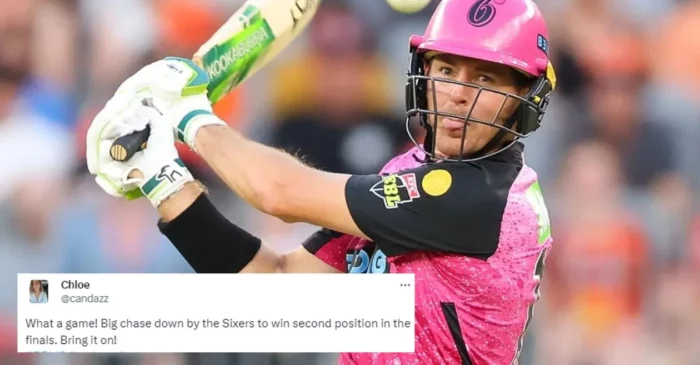 Twitter reactions: Daniel Hughes shines as Sydney Sixers secure Qualifier berth after thrilling win over Perth Scorchers – BBL|13