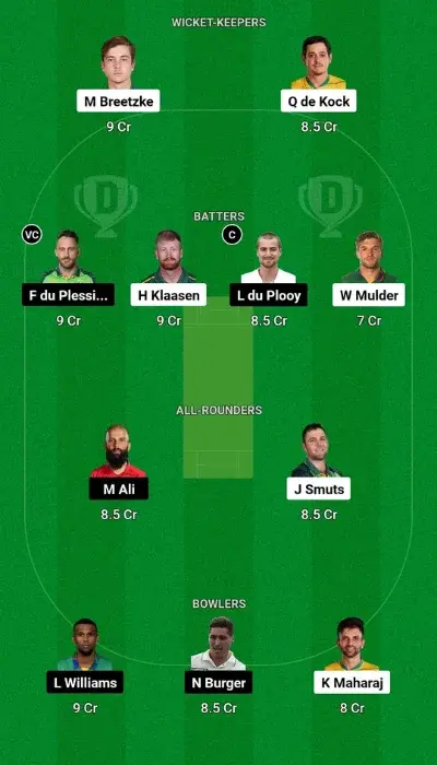 DSG vs JSK Dream11 Team