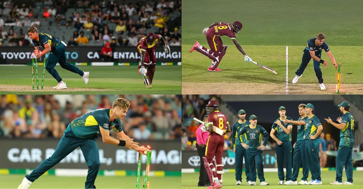 AUS vs WI [WATCH]: Bizarre scenes at Adelaide Oval after umpire denies Alzarri Joseph’s run-out despite clear evidence