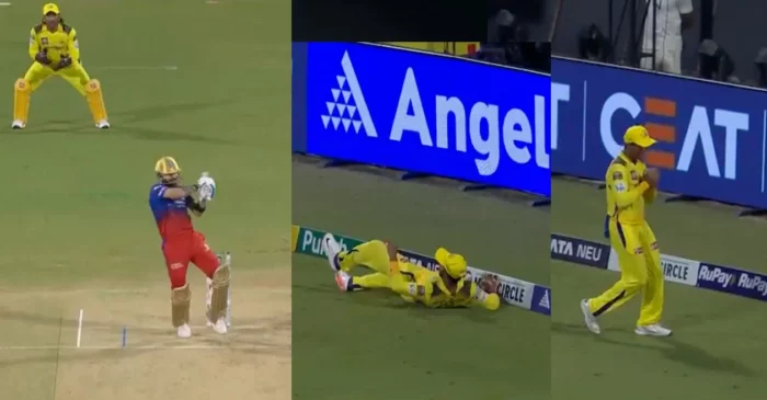 WATCH: Ajinkya Rahane and Rachin Ravindra’s brilliant relay catch to dismiss Virat Kohli in IPL 2024 opener