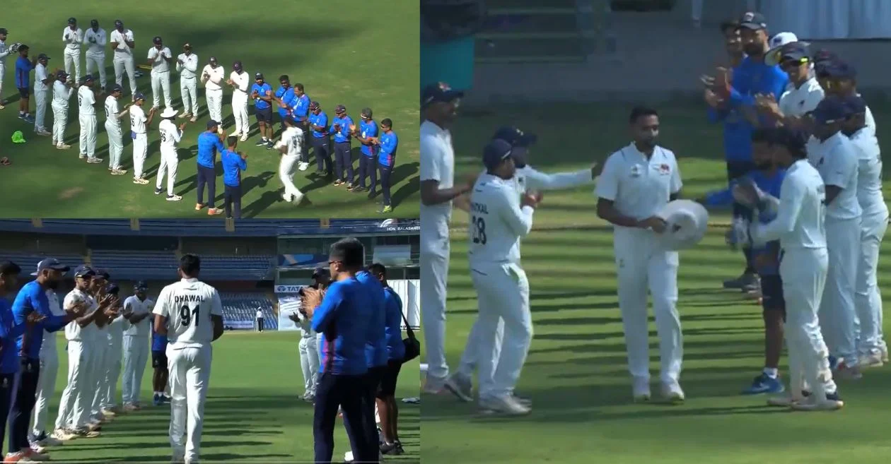 WATCH: Mumbai players give guard of honour to veteran Dhawal Kulkarni during Ranji Trophy final against Vidarbha