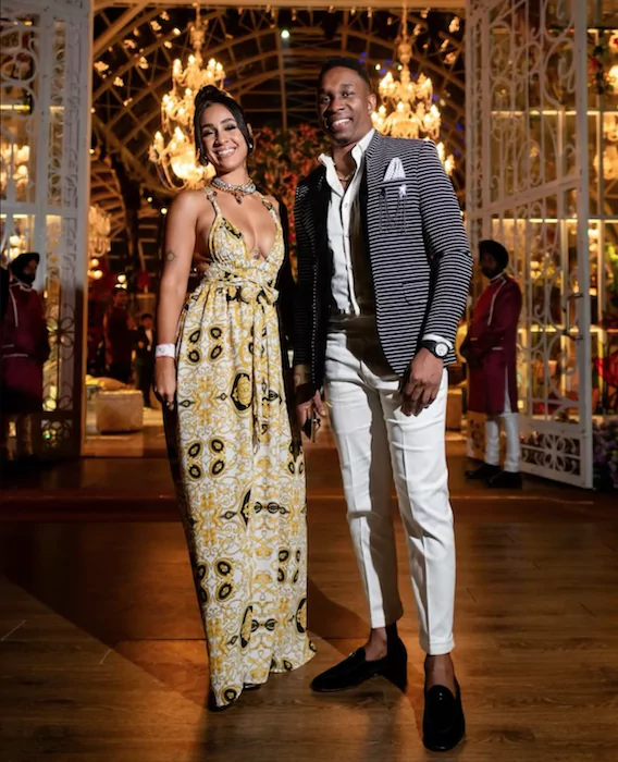 Dwayne Bravo with his partner