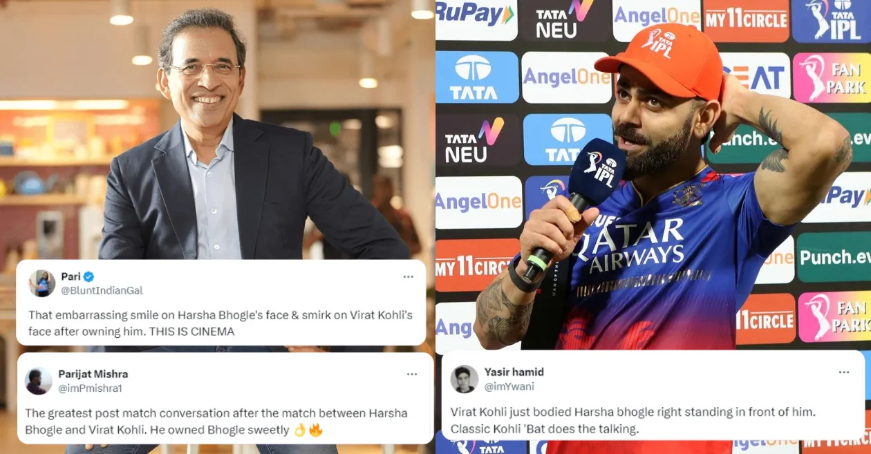 ‘He bodied him…’: Fans hail Virat Kohli for savage reply to Harsha Bhogle following RCB vs PBKS clash in IPL 2024