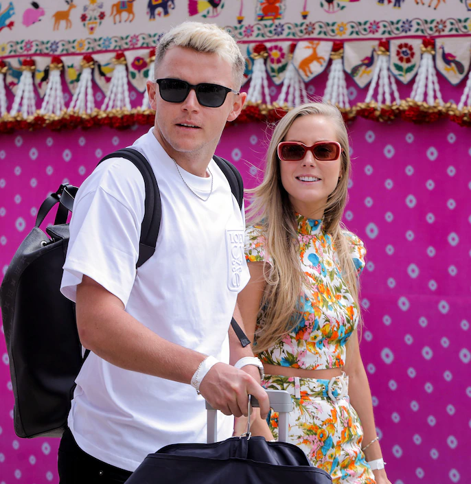 Sam Curran with his girlfriend Isabella Grace