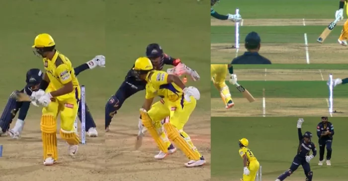 WATCH: Wriddhiman Saha’s lightning-fast stumping dismisses Rachin Ravindra in CSK vs GT clash at IPL 2024