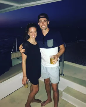 Chris woakes with Amie Louise Woakes