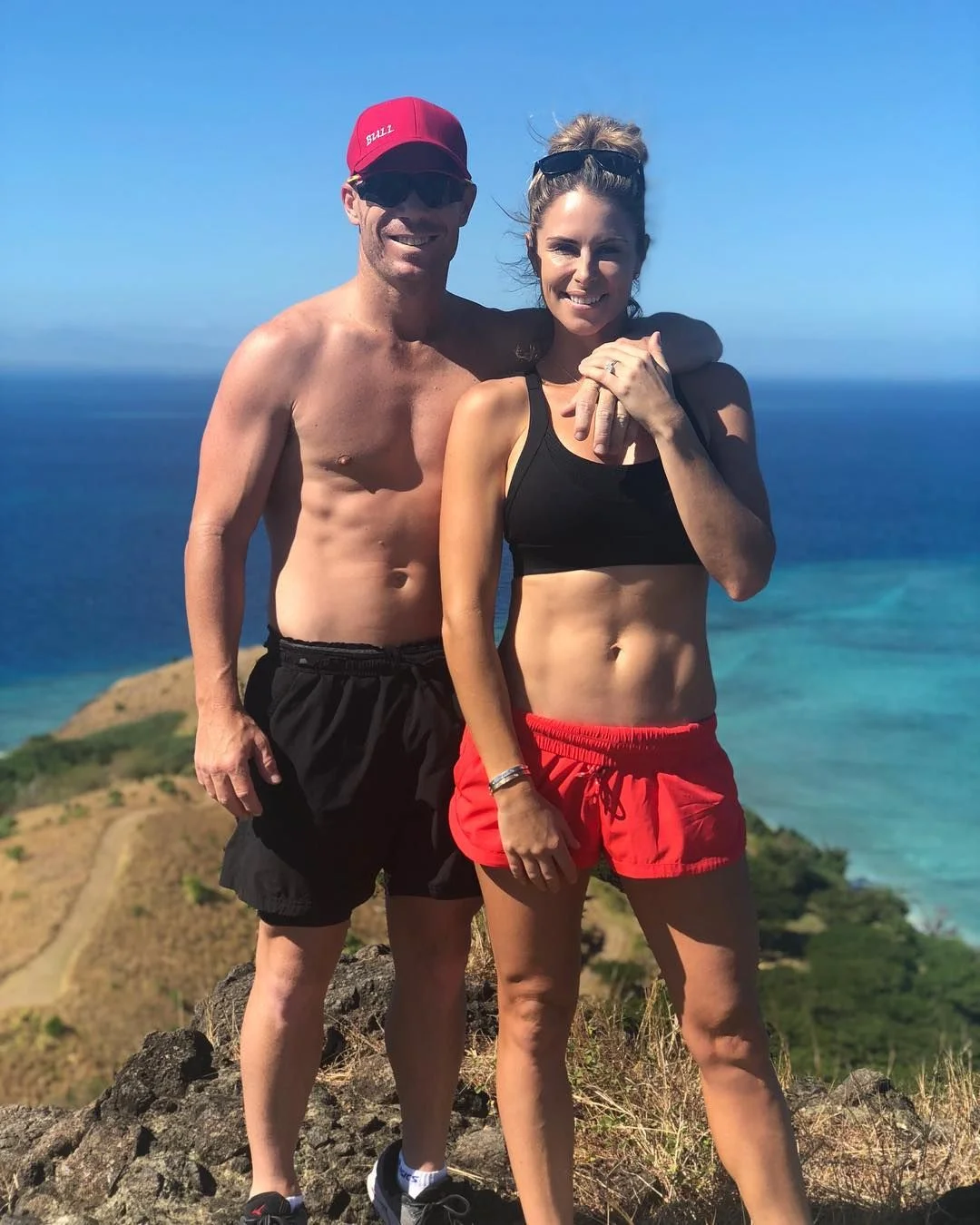 David Warner and his wife Candice Warner