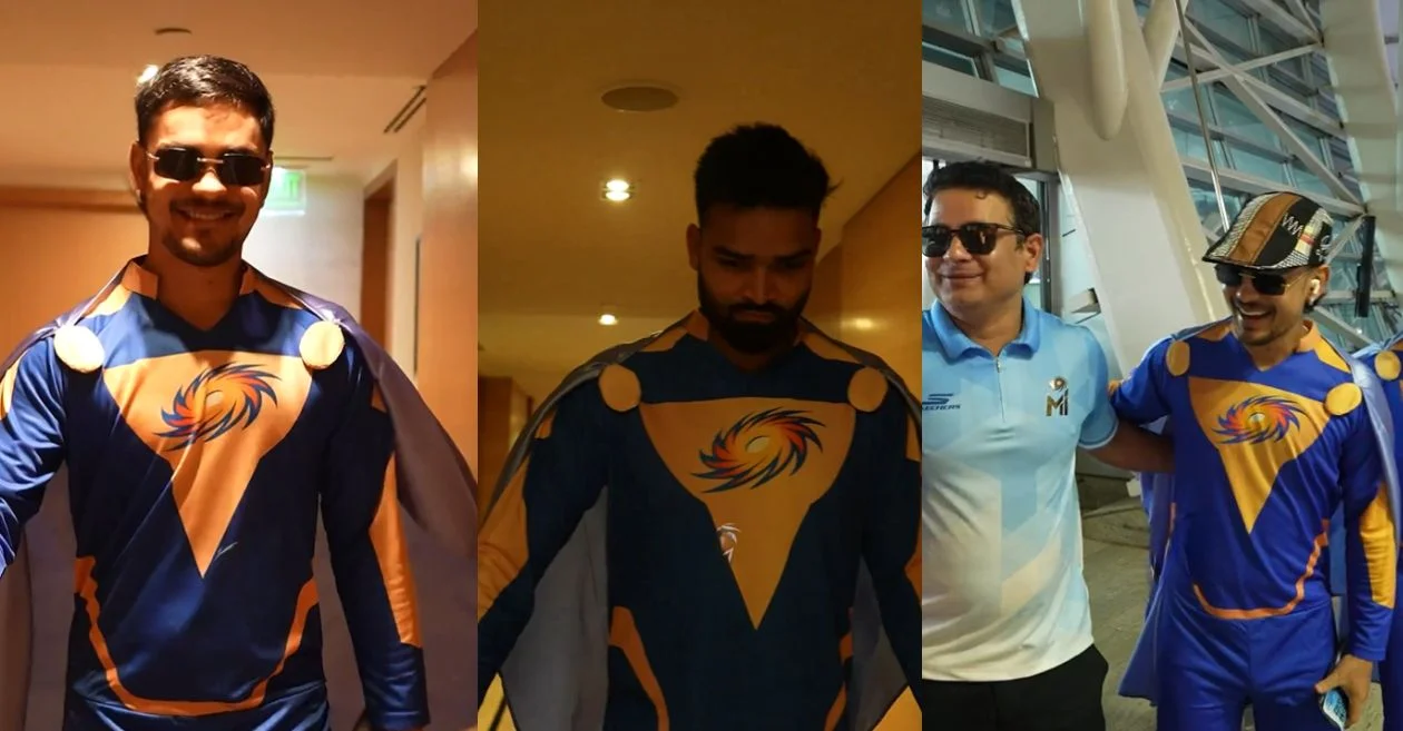 IPL 2024: Here’s why Ishan Kishan and other MI players don Superman attire at Mumbai Airport