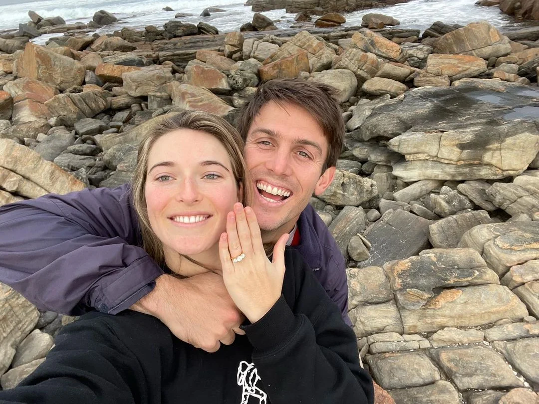 Mitchel Marsh and his wife Greta Mack