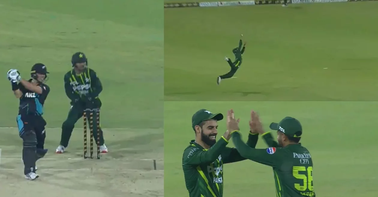 PAK vs NZ [WATCH]: Shadab Khan takes a screamer to dismiss Mark Chapman in the 4th T20I