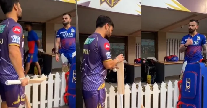 WATCH: Virat Kohli fumes as Rinku Singh requests second bat after breaking first ahead of KKR vs RCB clash | IPL 2024