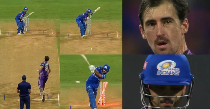 MI vs KKR [WATCH]: Mitchell Starc bowls an absolute ripper to send Ishan Kishan’s leg stump for a walk | IPL 2024