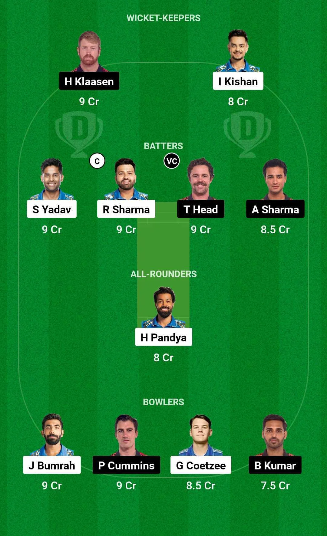 MI vs SRH Dream11: My11Circle Team for today's match