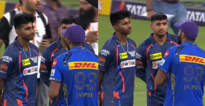 IPL 2024 [WATCH]: Mayank Yadav receives the ‘masterclass’ by Jasprit Bumrah after LSG vs MI clash