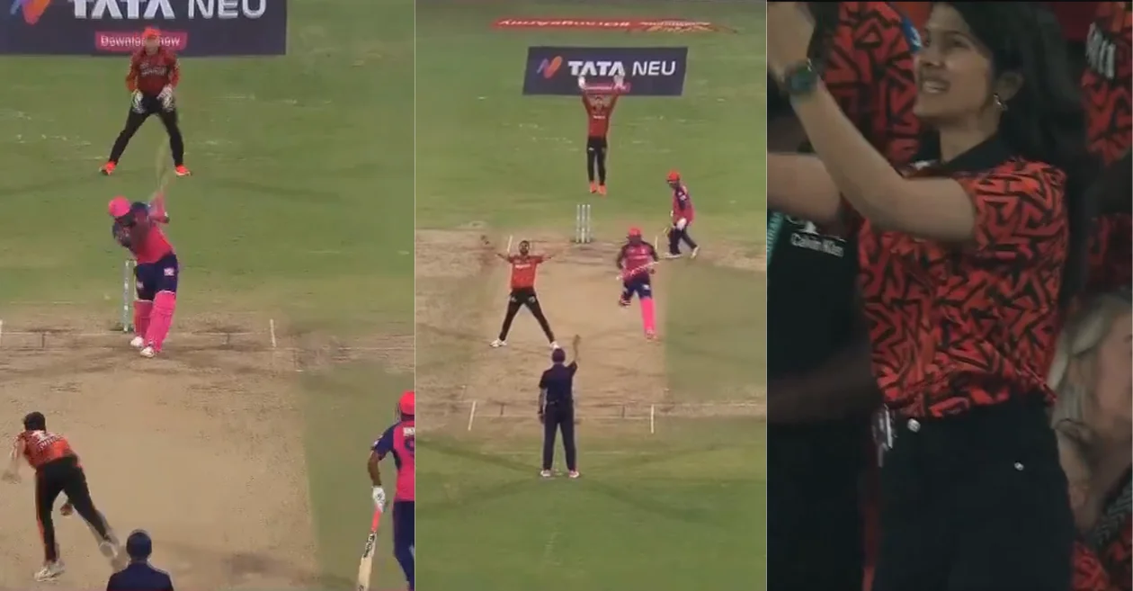 WATCH: Kavya Maran jumps in joy as Bhuvneshwar Kumar traps Rovman Powell for a cinematic finish | SRH vs RR, IPL 2024