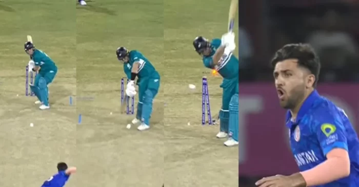 T20 World Cup [WATCH]: Fazalhaq Farooqi cleans up Finn Allen with a beauty in NZ vs AFG game