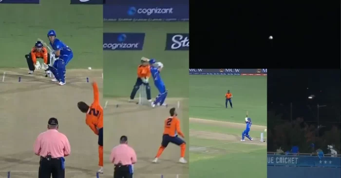 WATCH: Dewald Brevis launches Matthew Short’s delivery for a massive six in MLC 2024