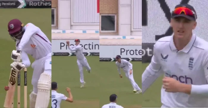 ENG vs WI [WATCH]: Harry Brook plucks a screamer to dismiss Kevin Sinclair on Day 3 of the 2nd Test