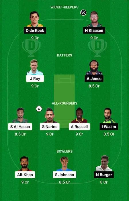 LAS vs SEA Dream11 Team for today's match (July 10)