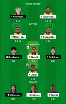 SL-W vs TL-W Dream11 Team