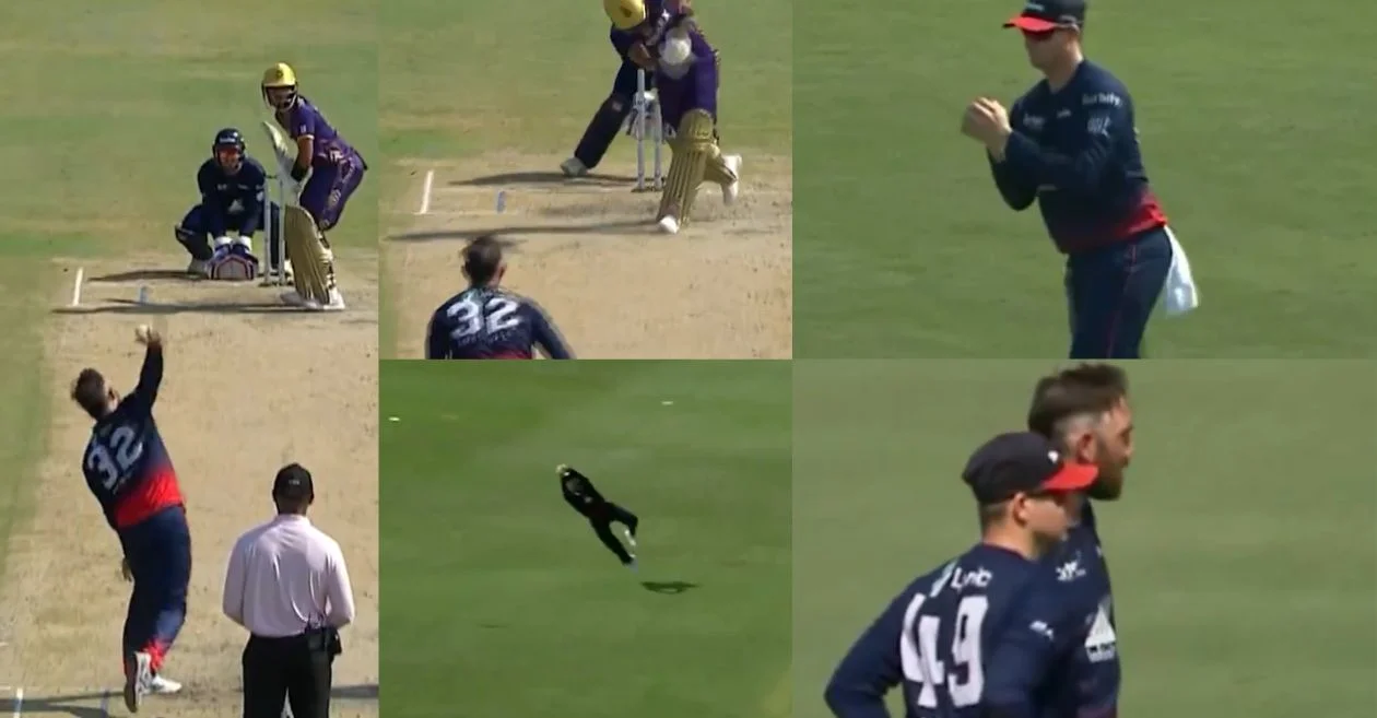 WATCH: Steve Smith grabs a screamer off Glenn Maxwell’s bowling in WF vs LAKR game at MLC 2024