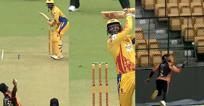 WATCH: Manish Pandey shows an unbelievable fielding effort in the Maharaja Trophy T20 2024