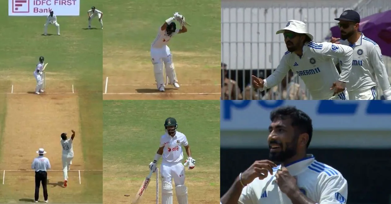 IND vs BAN [WATCH]: Jasprit Bumrah rattles Shadman Islam’s stumps with an unplayable ball on Day 2 of the 1st Test