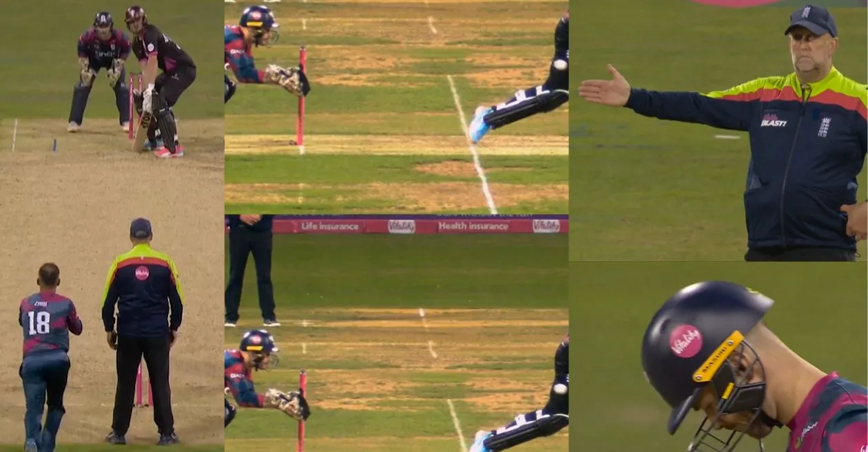 WATCH: Lewis McManus rare act calls for a no-ball during T20 Blast 2024