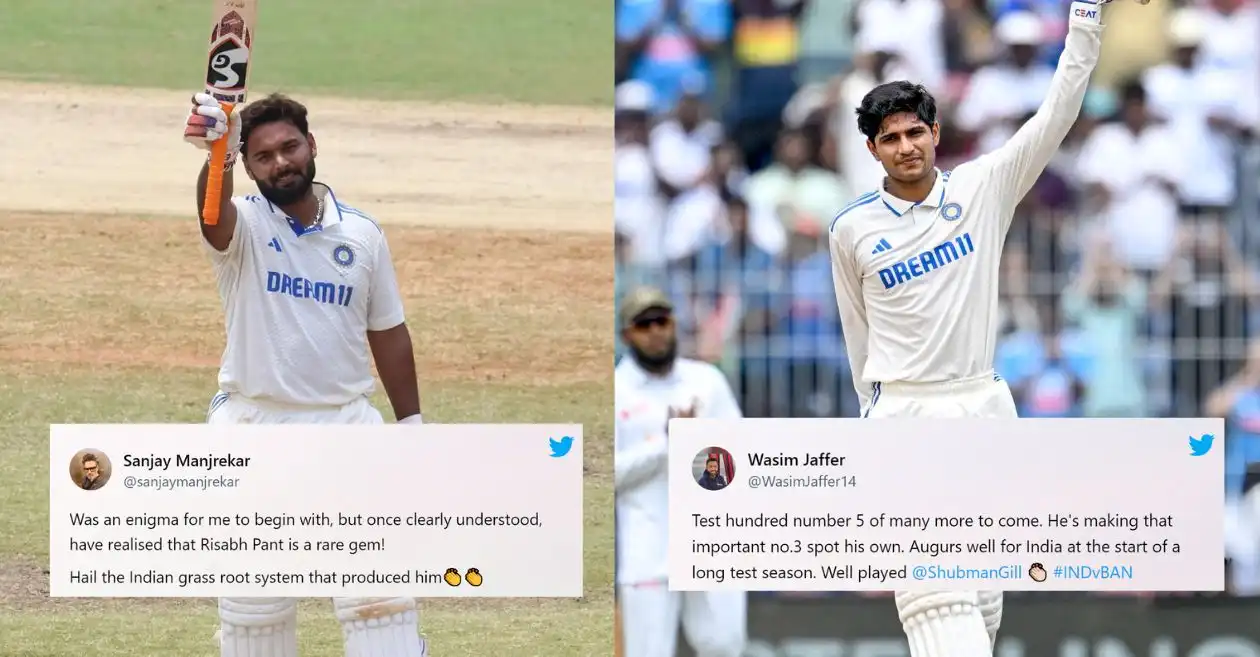 Fans go wild as Rishabh Pant, Shubman Gill hit dazzling centuries as India gain control on Day 3 of the Chennai Test