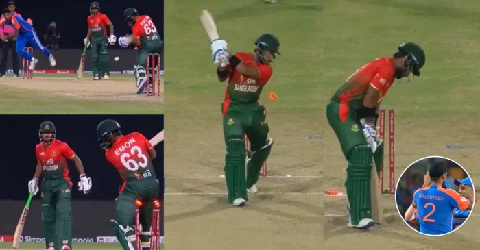 IND vs BAN [WATCH]: Arshdeep Singh knocks out Parvez Hossain Emon with a beauty in the first T20I