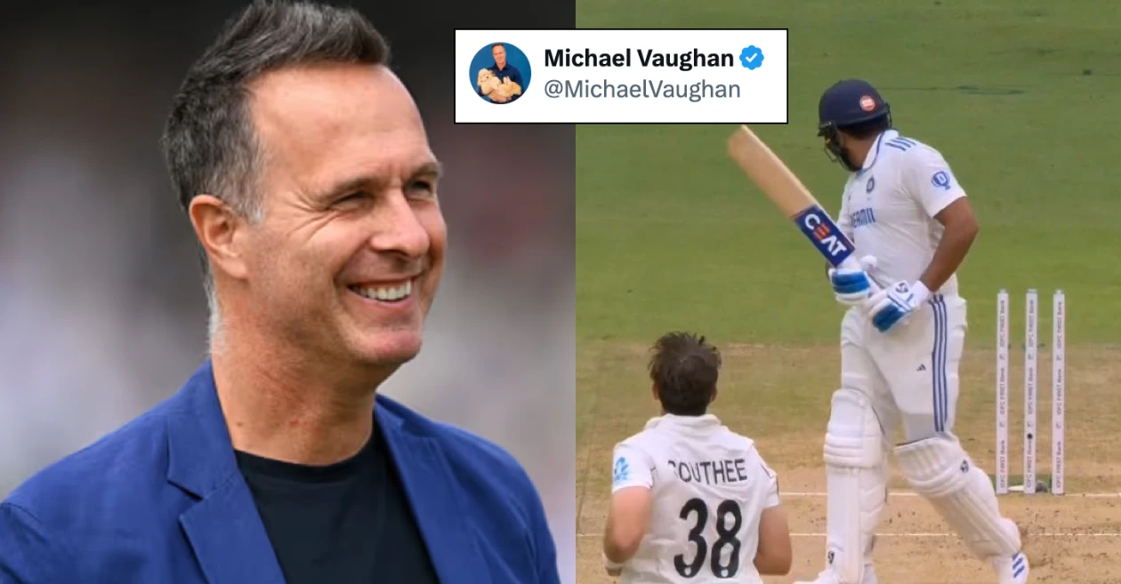 IND vs NZ: Michael Vaughan mocks Indian fans as Rohit Sharma & Co. collapse to their lowest Test total on home soil