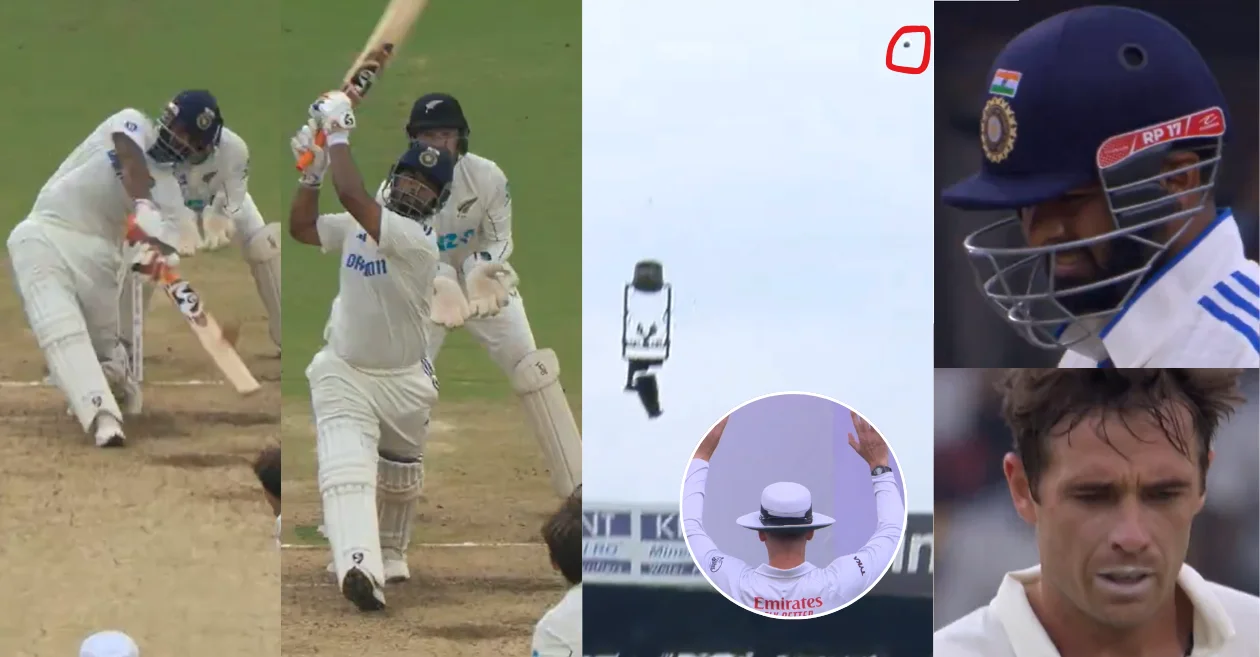 IND vs NZ [WATCH]: Rishabh Pant launches a colossal six off Tim Southee on Day 4 of the first Test