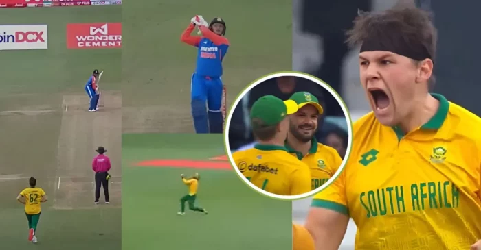 SA vs IND [WATCH]: Abhishek Sharma falls to a stunning backward catch by Aiden Markram in the 1st T20I