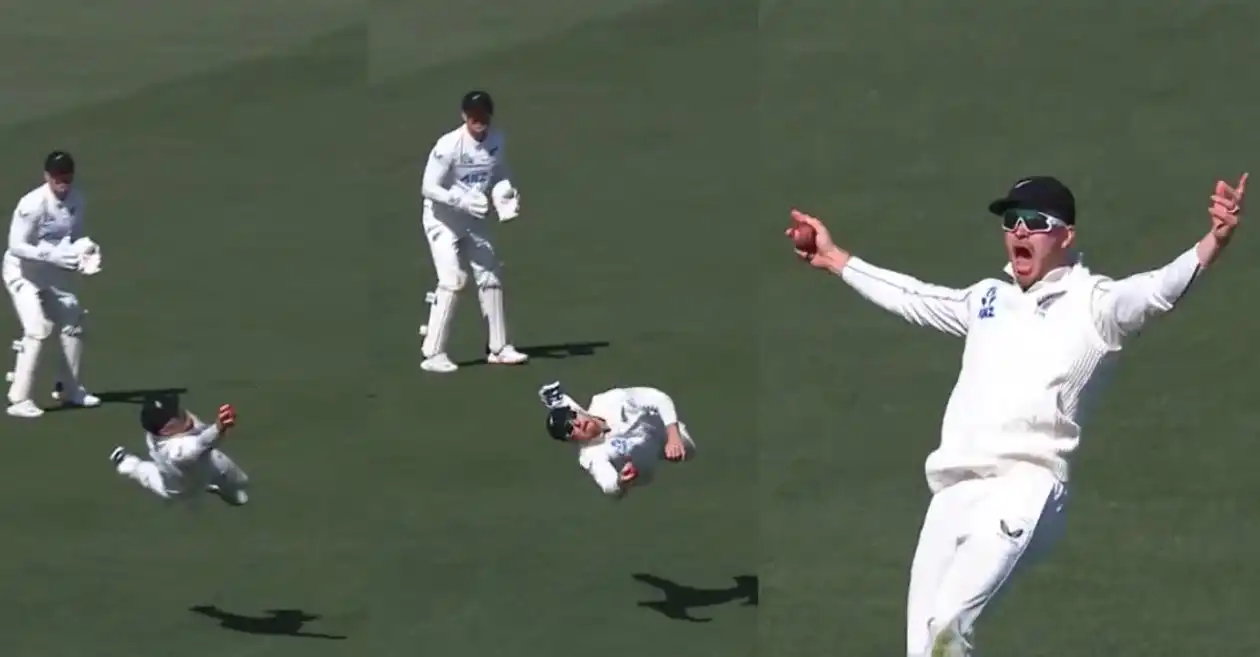 NZ vs ENG [WATCH]: Glenn Phillips plucks a one-handed screamer to dismiss Ollie Pope in the 1st Test