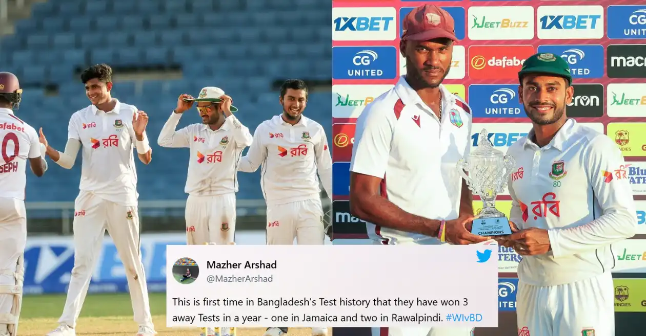 Fans go wild as clinical Bangladesh beat West Indies in the 2nd Test to register a historic win