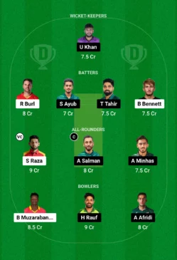 ZIM vs PAK, Dream11 Team for today’s match