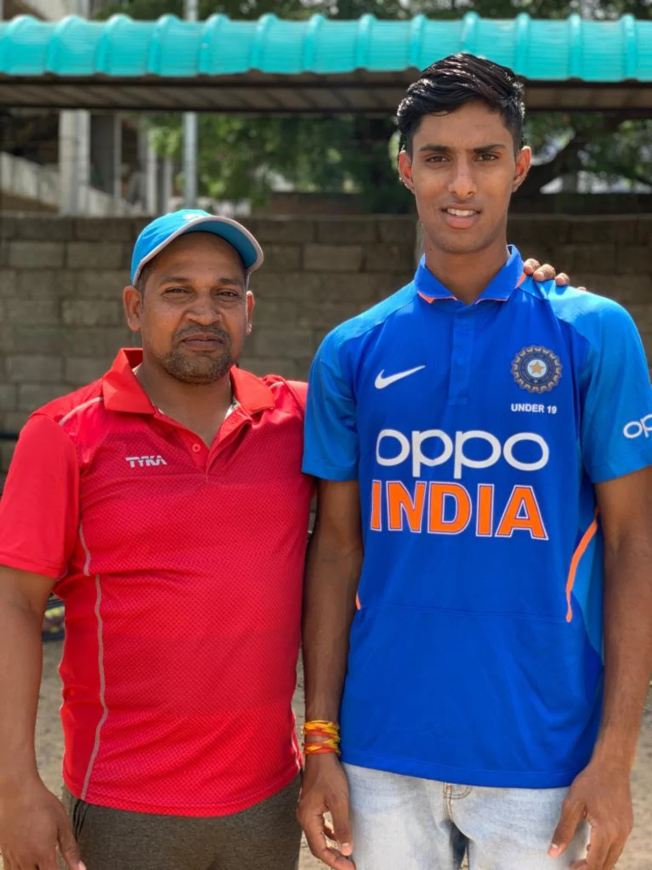 Tilak Varma with his first coach 