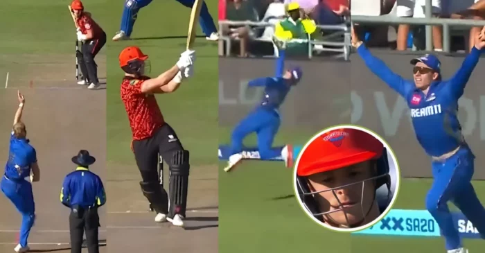 WATCH: Dewald Brevis defies gravity with a mind boggling catch to dismiss Tom Abell in the SA20 2025