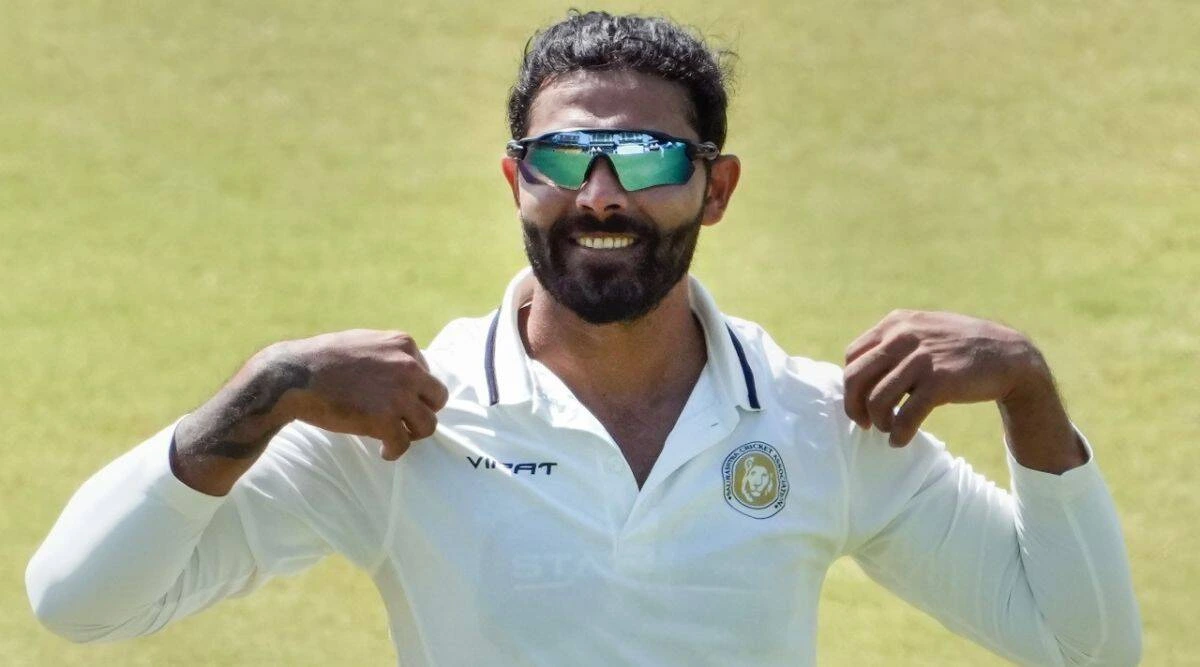 Ravindra Jadeja playing for Saurashtra